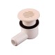 Drain, Waterway, 2"Face, 90°, 3/4"Barb, 1-1/4"Hole w/Cover, White : 640-0420