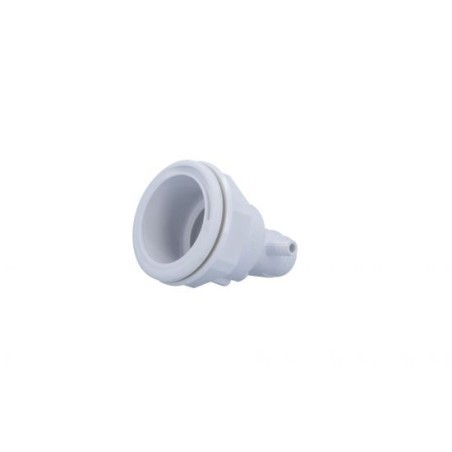 Body Assembly, Jet, Waterway Poly Storm, 3/4"S Water x 3/8"SB Air, 2-5/8" Hole Size w/ Gasket & Nut : 212-0410