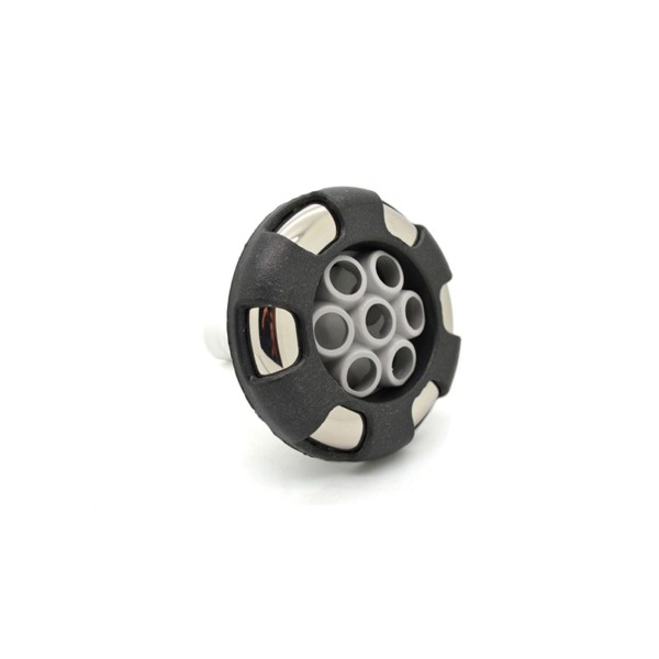 Jet Internal, Waterway Poly Storm, Massage, 3-3/8" Face, 6-Spoke, Dark Silver/Sterling Silver : 212-3209DSGSSS