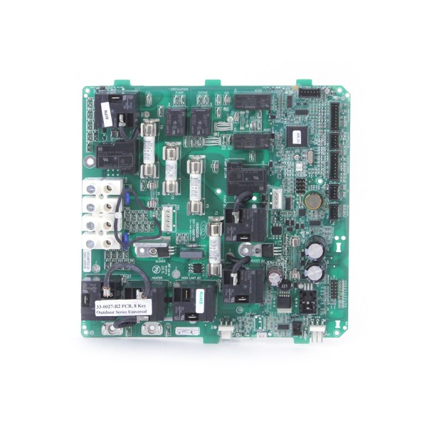 Circuit Board, HydroQuip, Outdoor, Replaces 33-0027-R1, 8 Pin JST Plug : 48-0027-R2