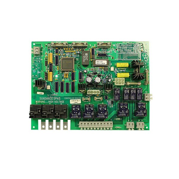 Circuit Board, Sundance 850 LCD, Rev 1.28FB, 1995-1996, 1 or 2 Pump, "Perma Clear", w/Circ Pump : 6600-017