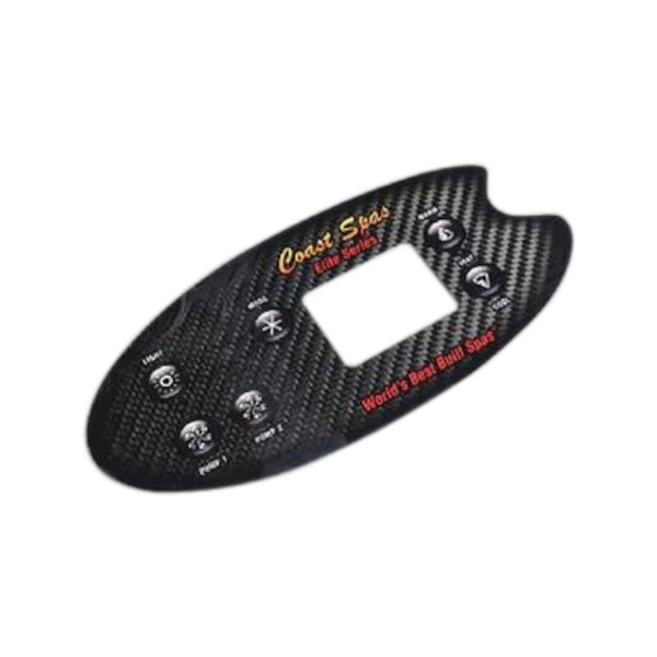 Overlay, Coast Spa, 6-Button, Used on Elite 2 Pump Systems : 12373