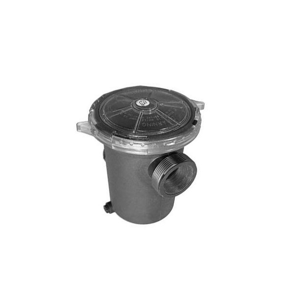 Hair/Lint Trap Assembly, Waterway, 2"FBT x 2"MBT, Complete w/Basket & Lid : 310-6600