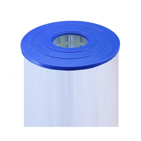 Filter Cartridge, PLEATCO, Diameter: 7", Length: 19", Top: 2-1/2" Open, Bottom: 1-1/2" MPT, 90 sq ft : PSD90P