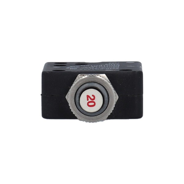 Circuit Breaker, Panel Mount, 20 Amp, 7/16"Diameter : HR1-20