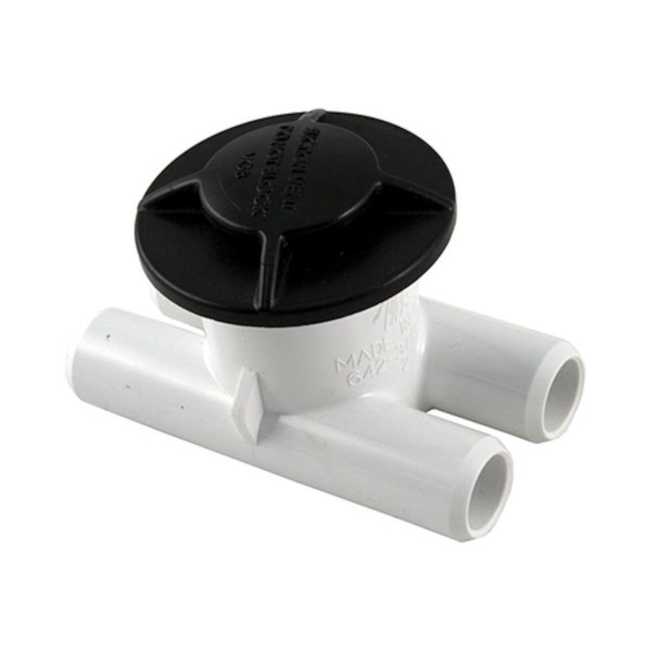 Spa Vent Vacuum Break Inlet,3/4"SB,WATERW,232GPM,Black : 640-3751V