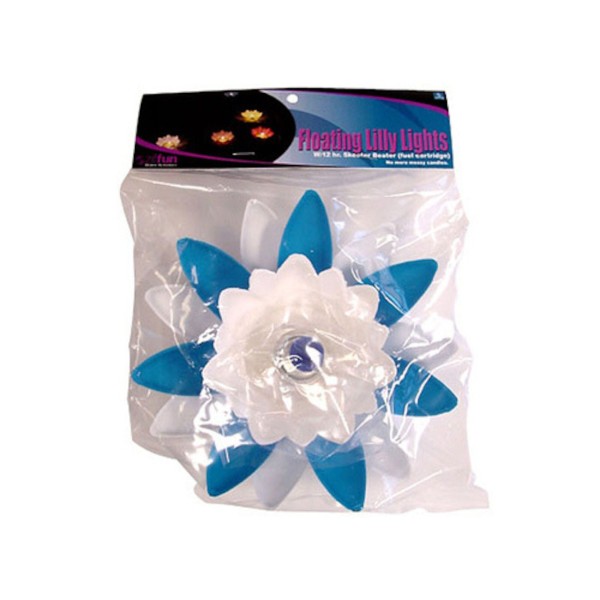 Lighting, Floating Lily, Blue/White w/Fuel Cartridge : Z19BLU