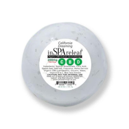 Aromatherapy, inSPAration releaf, 5 oz CBD Spabomb - California Dreaming, Case of 6 : 1690