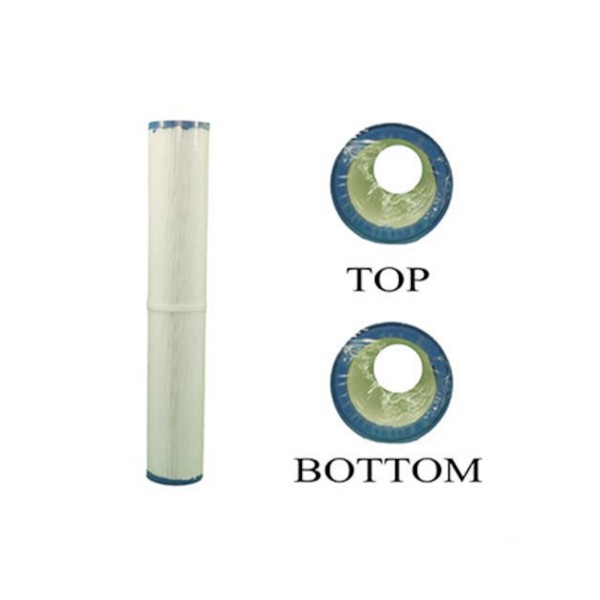 Filter Cartridge, Filbur, Diameter: 2-7/8", Length: 17-1/16", Top: 2-1/8"Open, Bottom: 2-1/8"Open, 9 sq ft : FC-2324