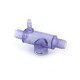Flow Switch Tee, Harwill Sundance 3/4"MPT, 2 3/4"Barbs x 1 3/8" Barb, Clear : TEE6