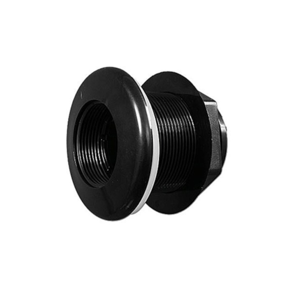 Wall Fitting, Jet, HydroAir Standard Series, Extended, Black w/ Nut, Gasket : 10-3320BLK