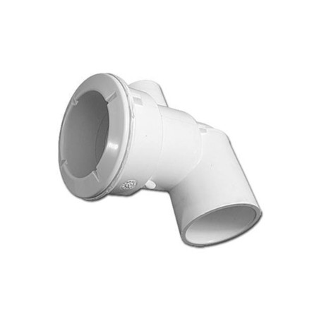 Body Assembly, Jet, Waterway Poly Jet, Ell Body, 1-1/2"S Water x 1/2"S 1"Spg Air, 2-5/8" Hole Size, White : 210-5980