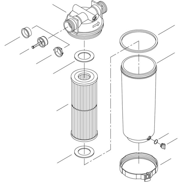 Filter Assembly, 25 Sq Ft, w/By-Pass & Brominator : 500-2590