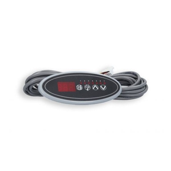 Spaside Control, HydroQuip Eco-1, Oval, 4-Button, LED, Pump1-Light-Up-Down : 34-0193