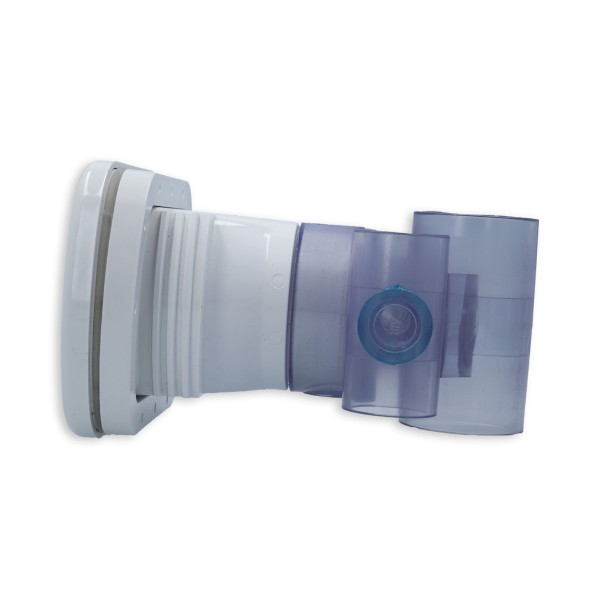 Jet Assembly, HydroAir Verta'ssage, With Backing Plate, Inserts Not Included, 1-1/2"S Water x 1"S Air, White : 16-5650