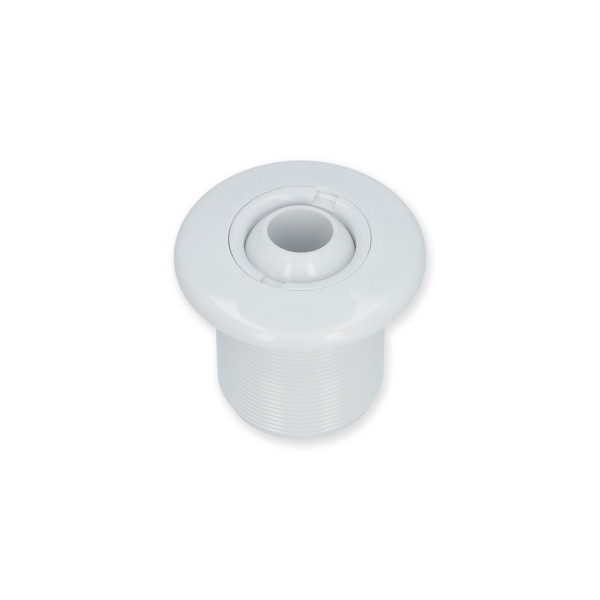 Wall Fitting Assembly, Jet, HydroAir Hydro-Jet, Extended Thread, White : 10-3600