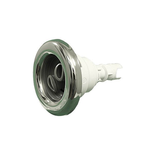 Jet Internal, Waterway Poly Storm, Twin Roto, 3-3/8" Face, 5-Scallop, Gray w/ Stainless Escutcheon : 212-8127S