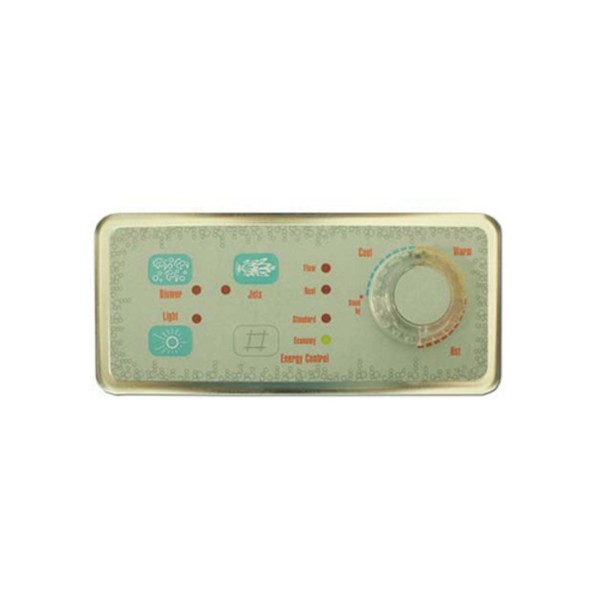 Spaside Control, Balboa Large Analog, 4-Button, Top:Blower-Jets, Bottom:Light-Mode w/Temp Knob, Ribbon Cable : 50796-R