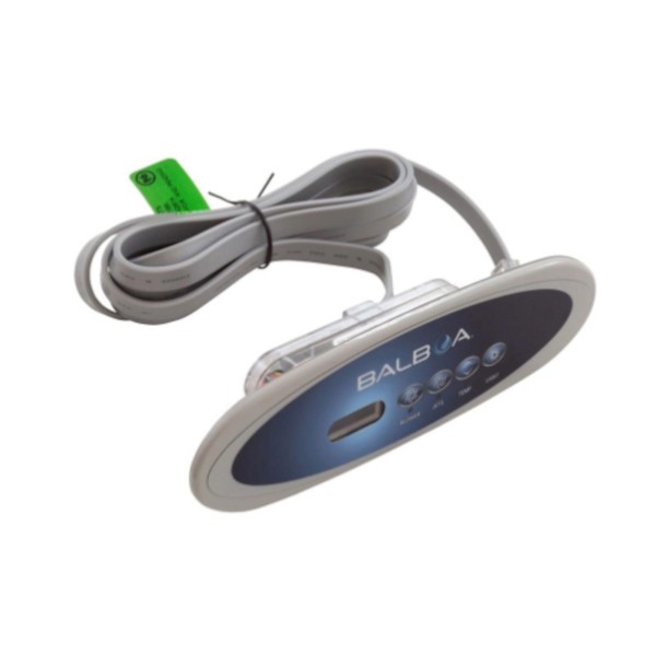 Spa Side Control, Electronic, BALBOA, MVP/VL260, 4-Button, LCD, 7'Cable, Gray Bezel BL-JETS-TEMP : 53645