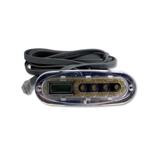 Spaside Control, Balboa VL200, Clear, Mini Oval, 4-Button, LCD, No Overlay : 55472