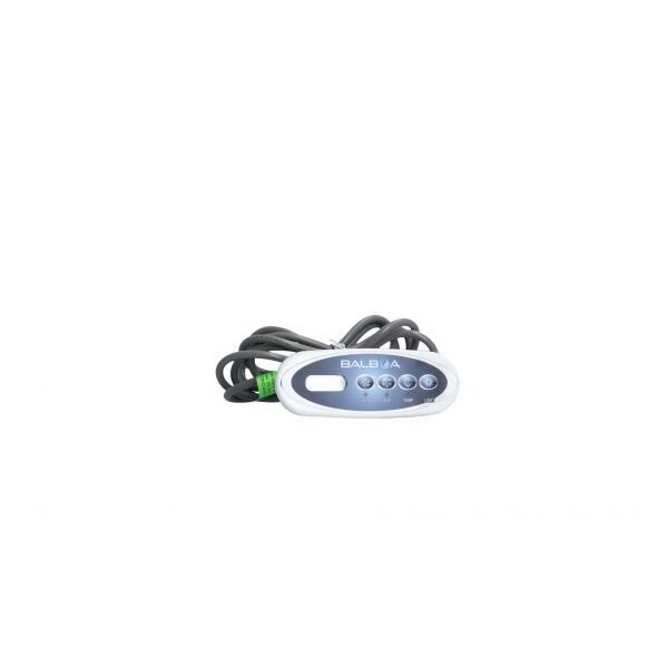 Spaside Control, Balboa ML200, Mini Oval, 4-Button, Jets-Aux-Temp-Light, 8 pin Molex plug : 52685