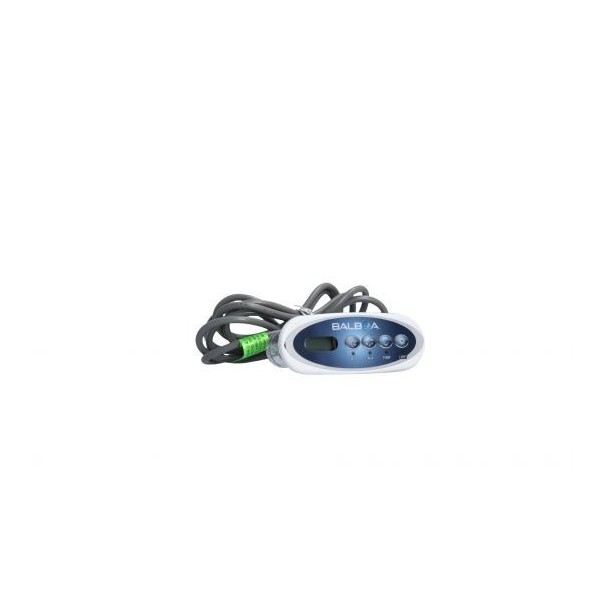 Spaside Control, Balboa ML200, Mini Oval, 4-Button, Jets-Aux-Temp-Light, 8 pin Molex plug : 52685