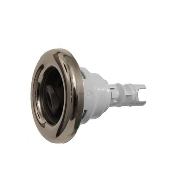 Jet Internal, Waterway Mini Storm, Roto, 3" Face, Smooth, Black w/ Stainless Escutcheon : 212-7931S