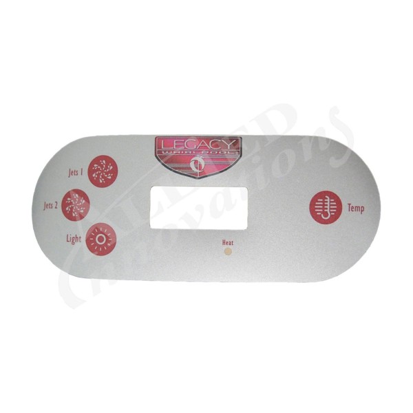 Overlay, Spaside, Master Spa, 4-Button, Jets-Jets-Light-Temp : X300716
