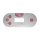 Overlay, Spaside, Master Spa, 4-Button, Jets-Jets-Light-Temp : X300716