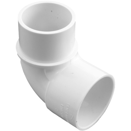 90 Elbow, Sweep, Gentekk, 2" Slip x 2" Spigot, Compact : E902XSP
