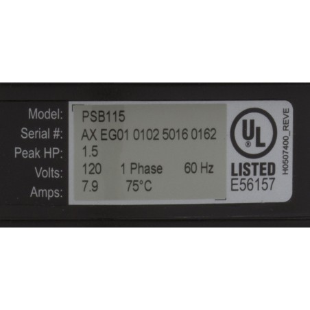 Blower, Zodiac Jandy, Plastic, 1.5hp, 115v, 7.9A, Hardwire : PSB115