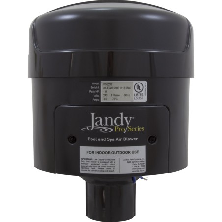 Blower, Zodiac Jandy, Plastic, 1.0hp, 230v, 3.0A, Hardwire : PSB210