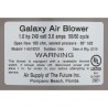 Blower, Air Supply Galaxy V2, 1.0hp, 230v, 3.0A, Hardwire : 6510231