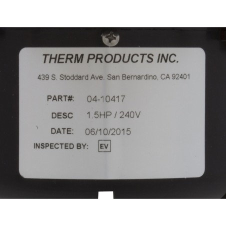 Blower, Therm Products Deluxe, 1.5hp, 230v, 2" : 04-10417