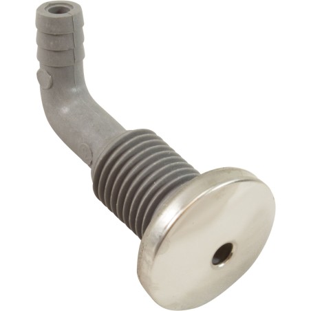 Air Injector, Jacuzzi/Sundance Silent Air, 3/8"b, SS/Gray : 6541-253