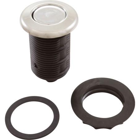 Air Button, TDI 3428, Low Prof, 1-1/4"hs, 1-5/8"fd, Chrome : MPT-57570-3428