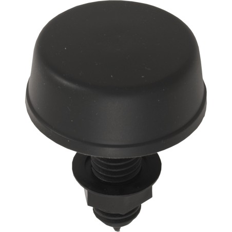 Air Button, Herga, Mushroom, 13/16"hs, 2-1/4"fd, Thd, Black : 6433-AZZZ
