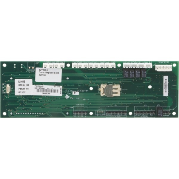 PCB, Pentair, EasyTouch®, UOC Motherboard, 8 Aux : 520657