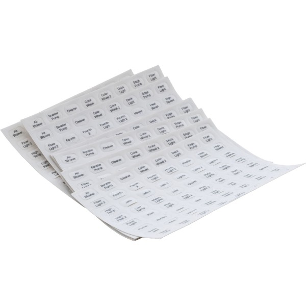 Label, Pentair, EasyTouch, Indoor Control Panel, Set of 10 : 520658