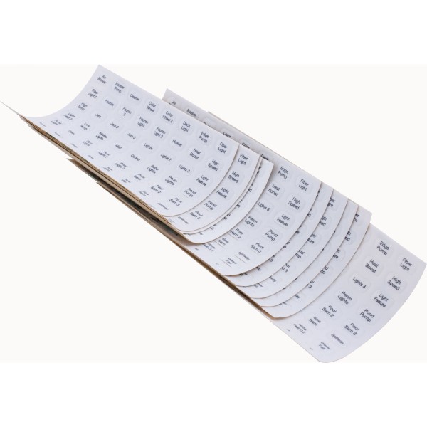 Label, Pentair, EasyTouch, Indoor Control Panel, Set of 10 : 520658