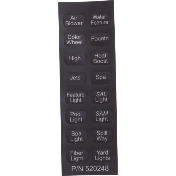 Label, Pentair EasyTouch/Compool QuickTouch I, Wireless : 520124