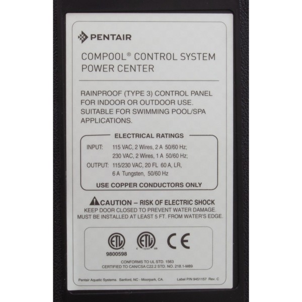 Power Center, Pentair Compool LX820 : LX820