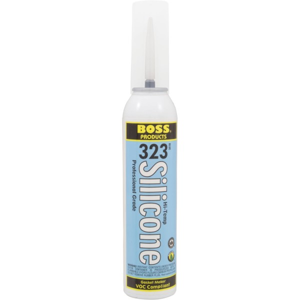 Silicone, Boss 323 Hi-Temp Gasket Maker, 8 oz. Can, Blue : 32308