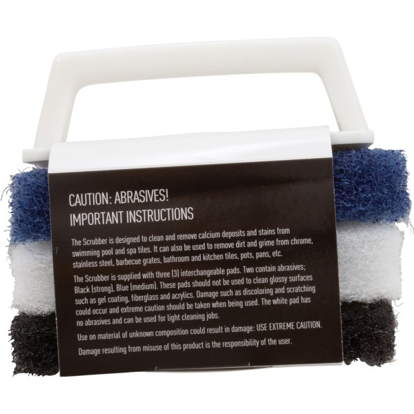 Scrub Brush, Pentair Number 650, Multi-Purpose, 3 Pads : R111556