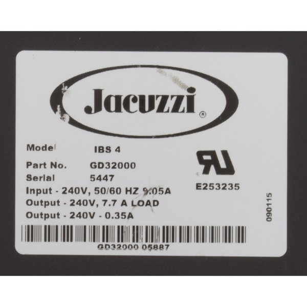 Control, Jacuzzi GD32000, 230v, Pump, Blower : GD32000