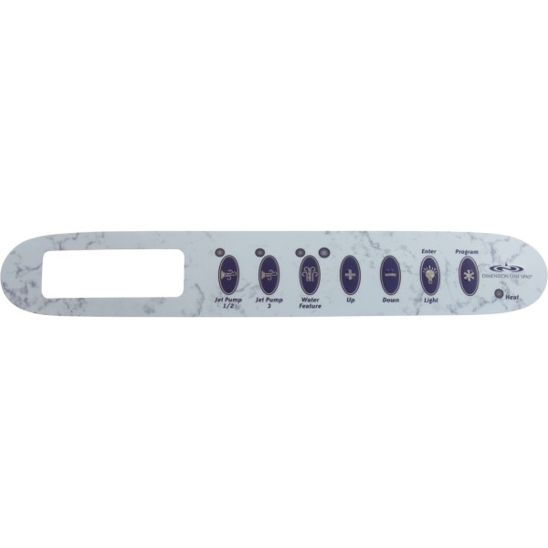 Overlay, Dimension One, TSC-24/K-24, 7 Button, 3 Pump : 01560-305