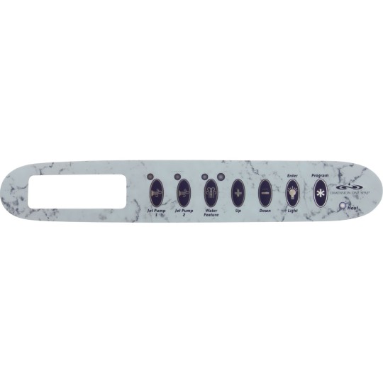 Overlay, Dimension One, TSC-24/K-24, 7 Button, 2 Pump : 01560-368