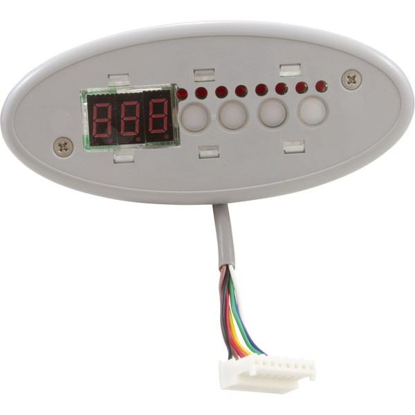 Topside, H-Q Eco 1, 4 Button, Sm Oval, w/ Overlay, 10ft Cord : 34-0193-K