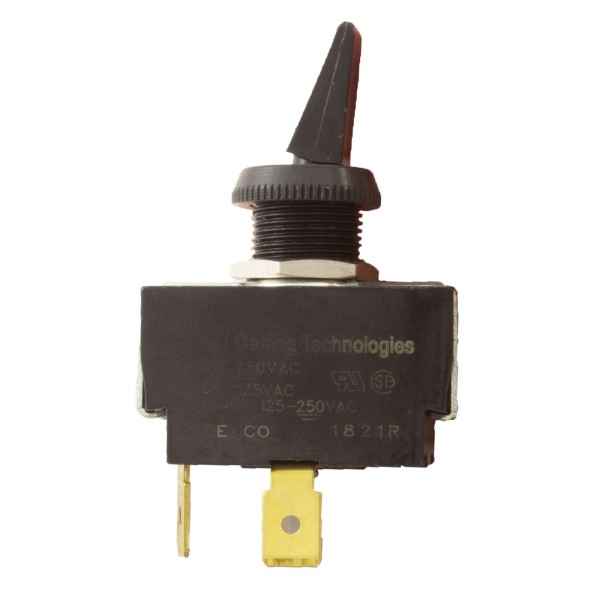 Toggle Switch, Raypak, 3A/6A, SPST, Black : 100-10000442