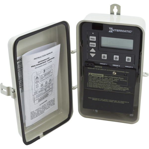 Time Clock, Intermatic PE153, 24 hr, 115v/230v, 3PST, Digital : PE153